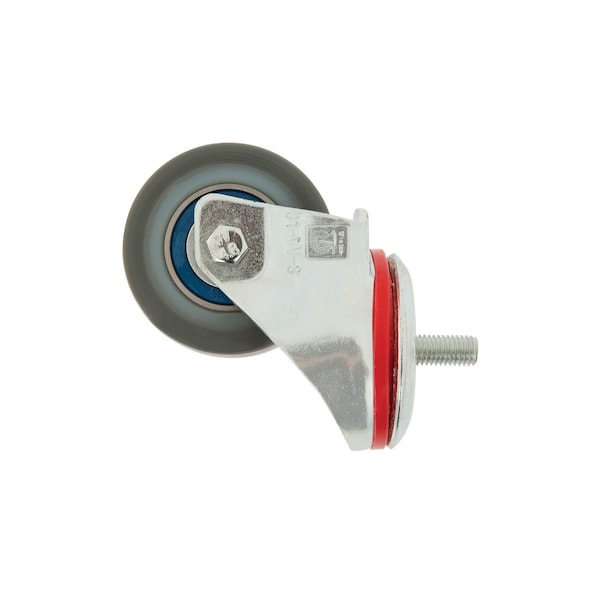 WHEEL - SWIVEL CASTER COMPLETE 3 in. X 1-1/2 MAROON W/M12X25 STEM